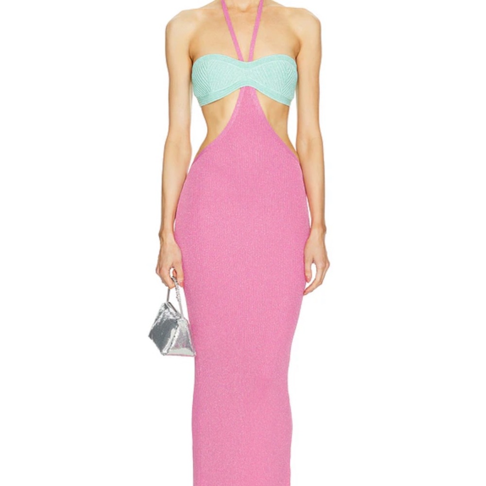 RETROFETE Eloisa Dress in Metallic Candy Pink XS